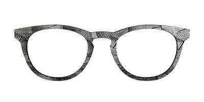 The Silver Iridescent Sound Waves - Front Top Thumbnail - Pair Eyewear