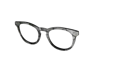 The Silver Iridescent Sound Waves - Angle Top Thumbnail - Pair Eyewear
