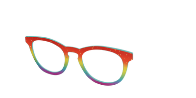 The Spectrum Gradient with Gold Flakes - Angle Top Thumbnail - Pair Eyewear