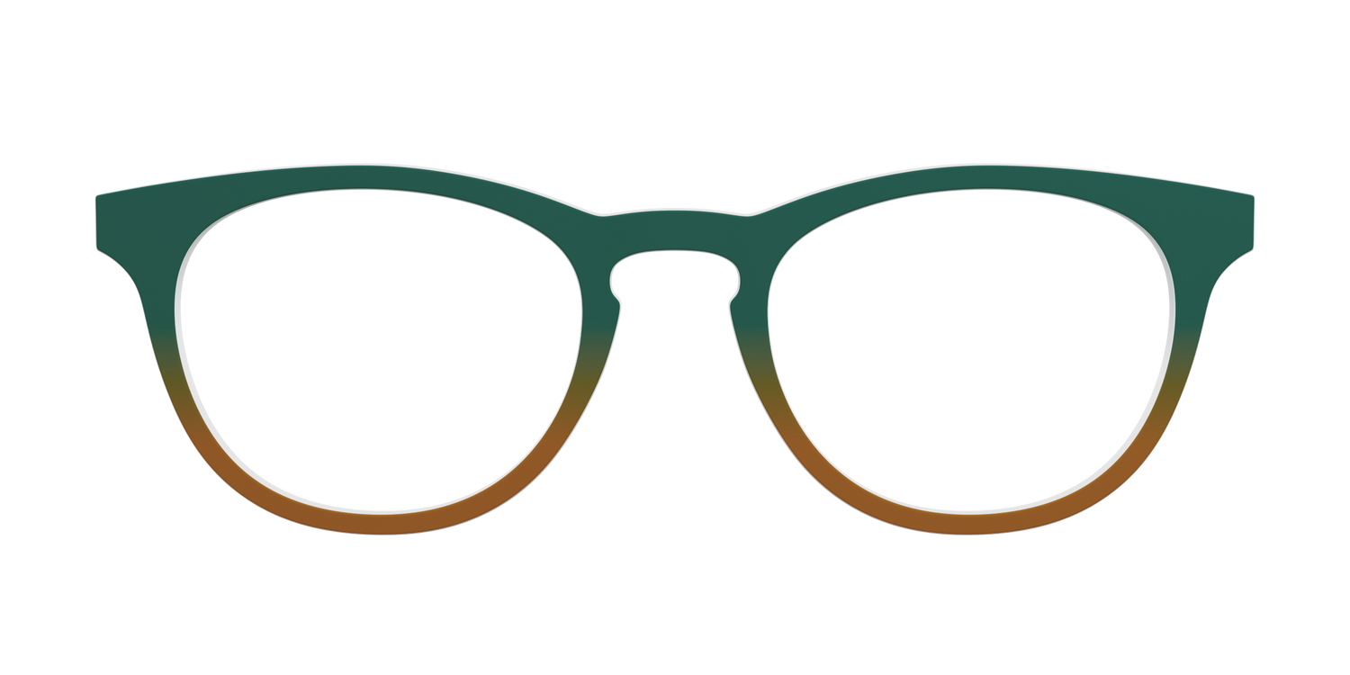 The Spruce to Toffee Gradient - Front Top Image - Pair Eyewear