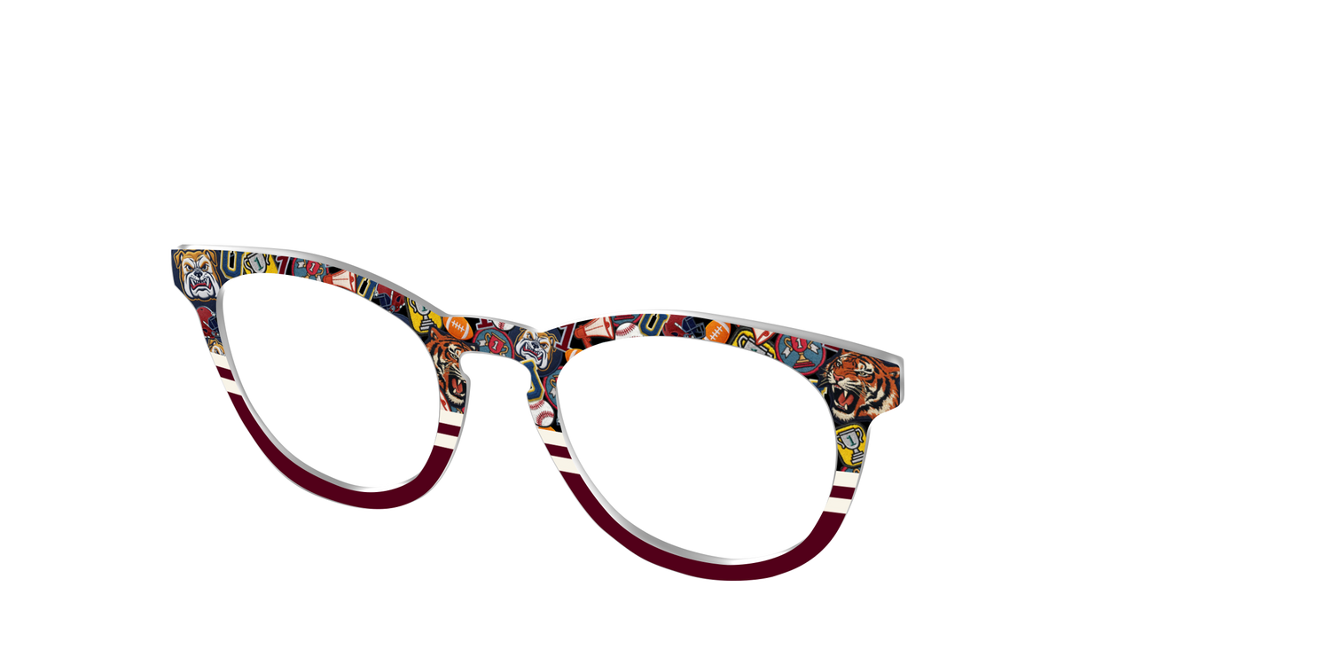 The Varsity Patches Split - Angle Top Image - Pair Eyewear