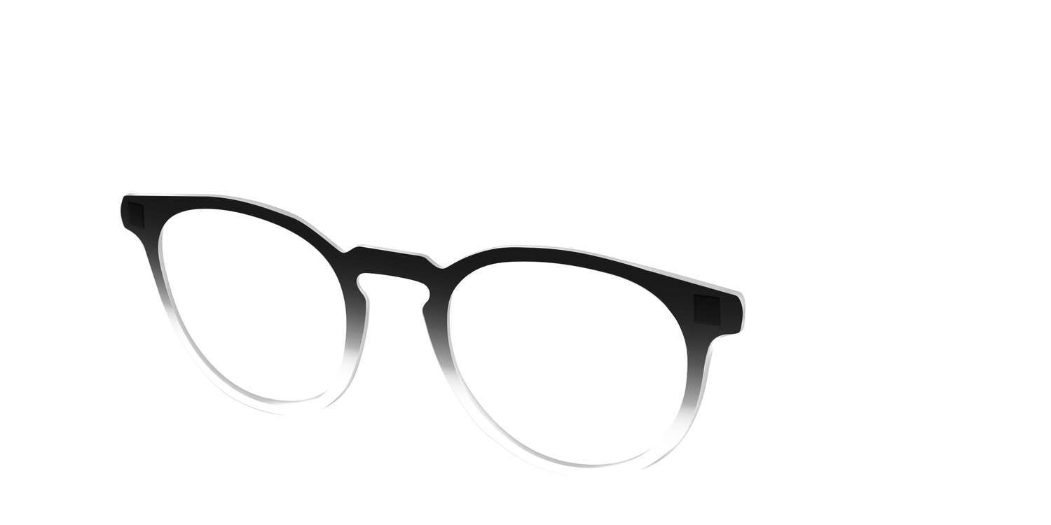 The Black Gradient Crystal - Angle Top Image - Pair Eyewear