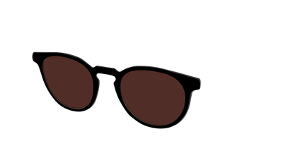 The Black with Brown Golf Lens - Angle Top Thumbnail - Pair Eyewear