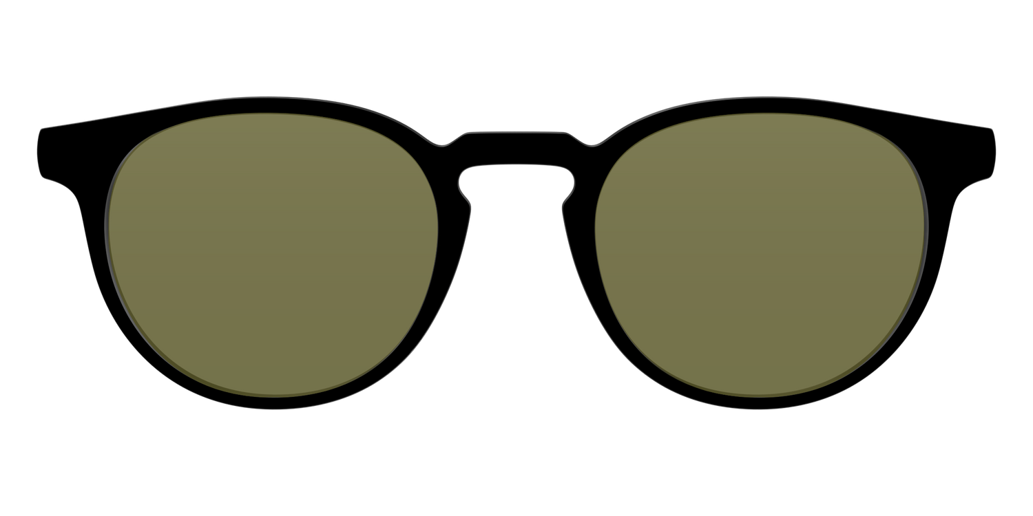 The Black with Green Racquet Sport Lens - Front Top Image - Pair Eyewear