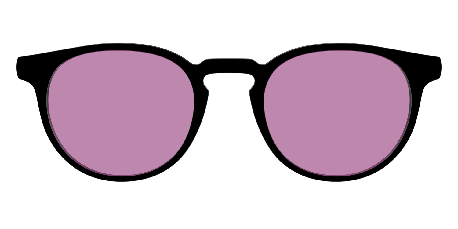 The Black with Pink Racquet Sport Lens - Front Top Image - Pair Eyewear
