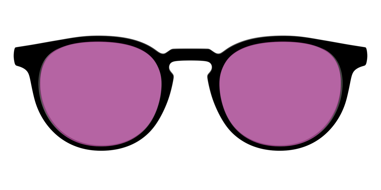 The Black with Violet Golf Lens - Front Top Image - Pair Eyewear