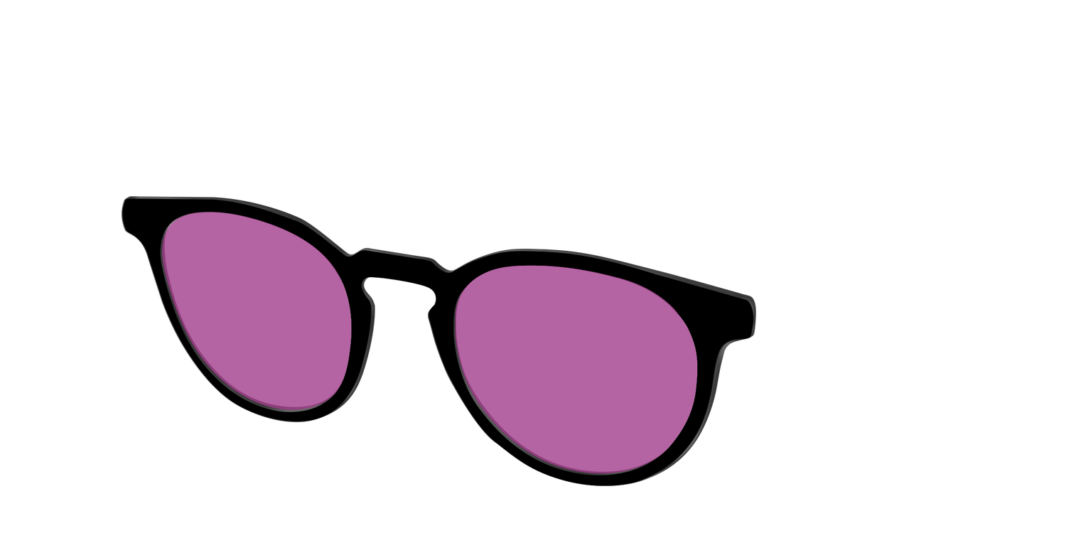 The Black with Violet Golf Lens - Angle Top Image - Pair Eyewear