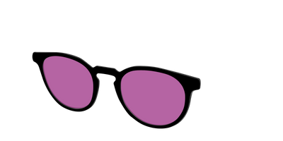 The Black with Violet Golf Lens - Angle Top Thumbnail - Pair Eyewear