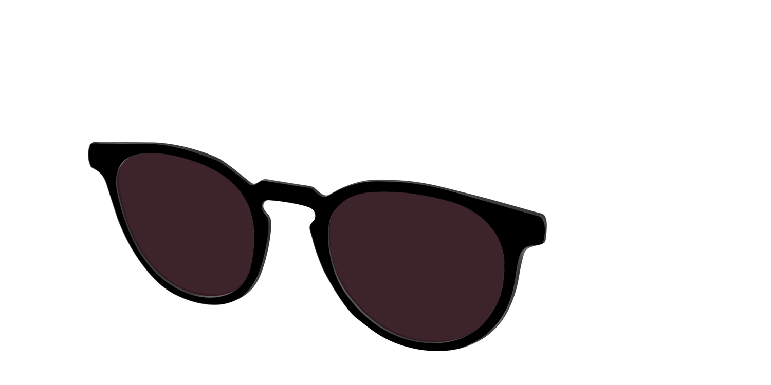 The Black with Water Lens - Angle Top Image - Pair Eyewear