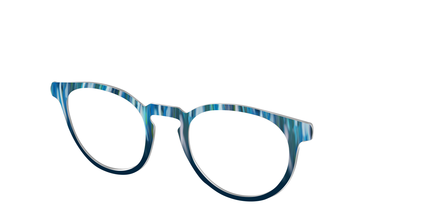 The Blueberry Brushstrokes - Angle Top Image - Pair Eyewear