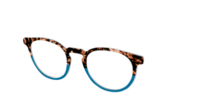 The Bondi Blue Tortoise Split - Angle Top Thumbnail - Pair Eyewear
