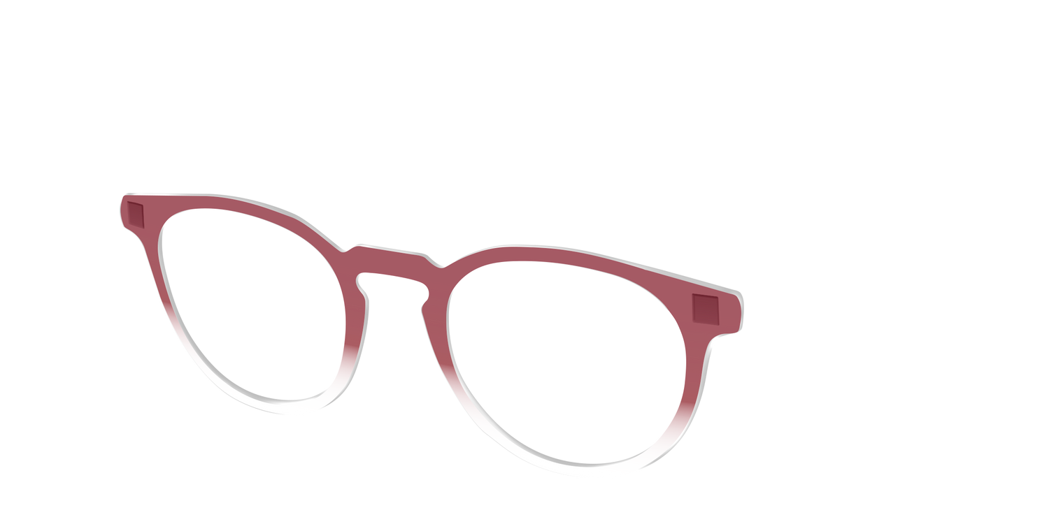 The Burgundy Gradient Crystal - Angle Top Image - Pair Eyewear