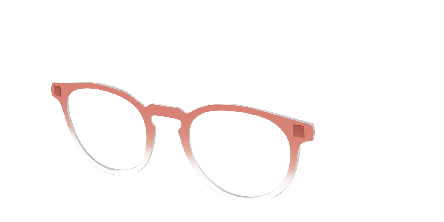 The Burnt Orange Gradient Crystal - Angle Top Image - Pair Eyewear