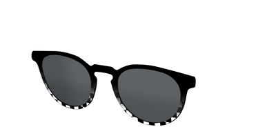 The Polarized Checkerboard Fade Sun Top - Angle Top Thumbnail - Pair Eyewear