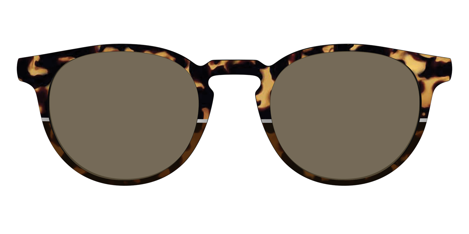The Polarized Chic Tortoise Split Sun Top - Front Top Image - Pair Eyewear