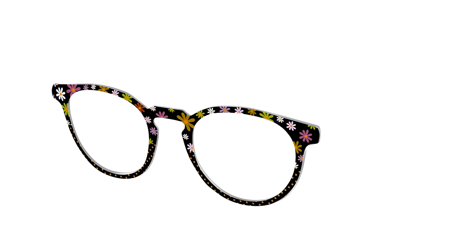 The Daisy Dot Split - Angle Top Image - Pair Eyewear