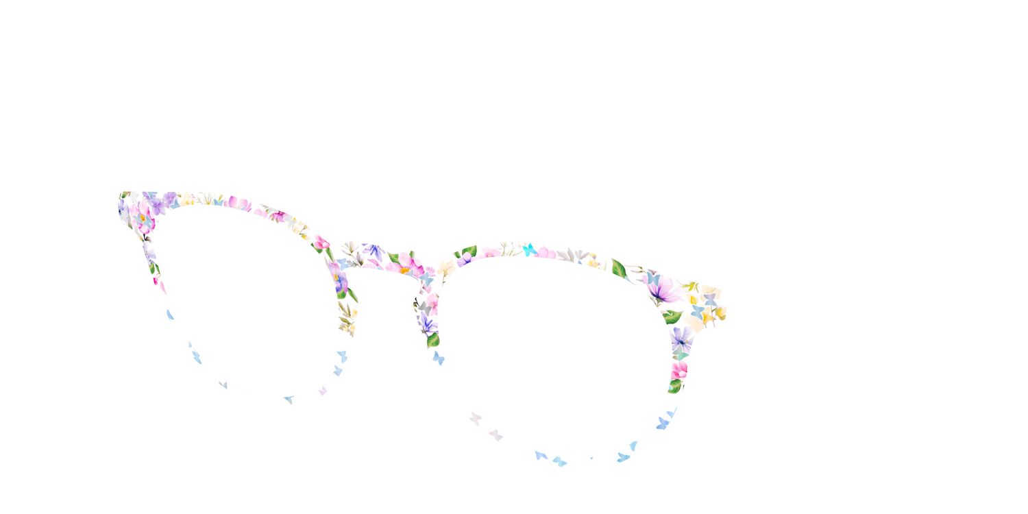 The Delicate Flower Crown with Butterfly Glitter - Angle Top Image - Pair Eyewear