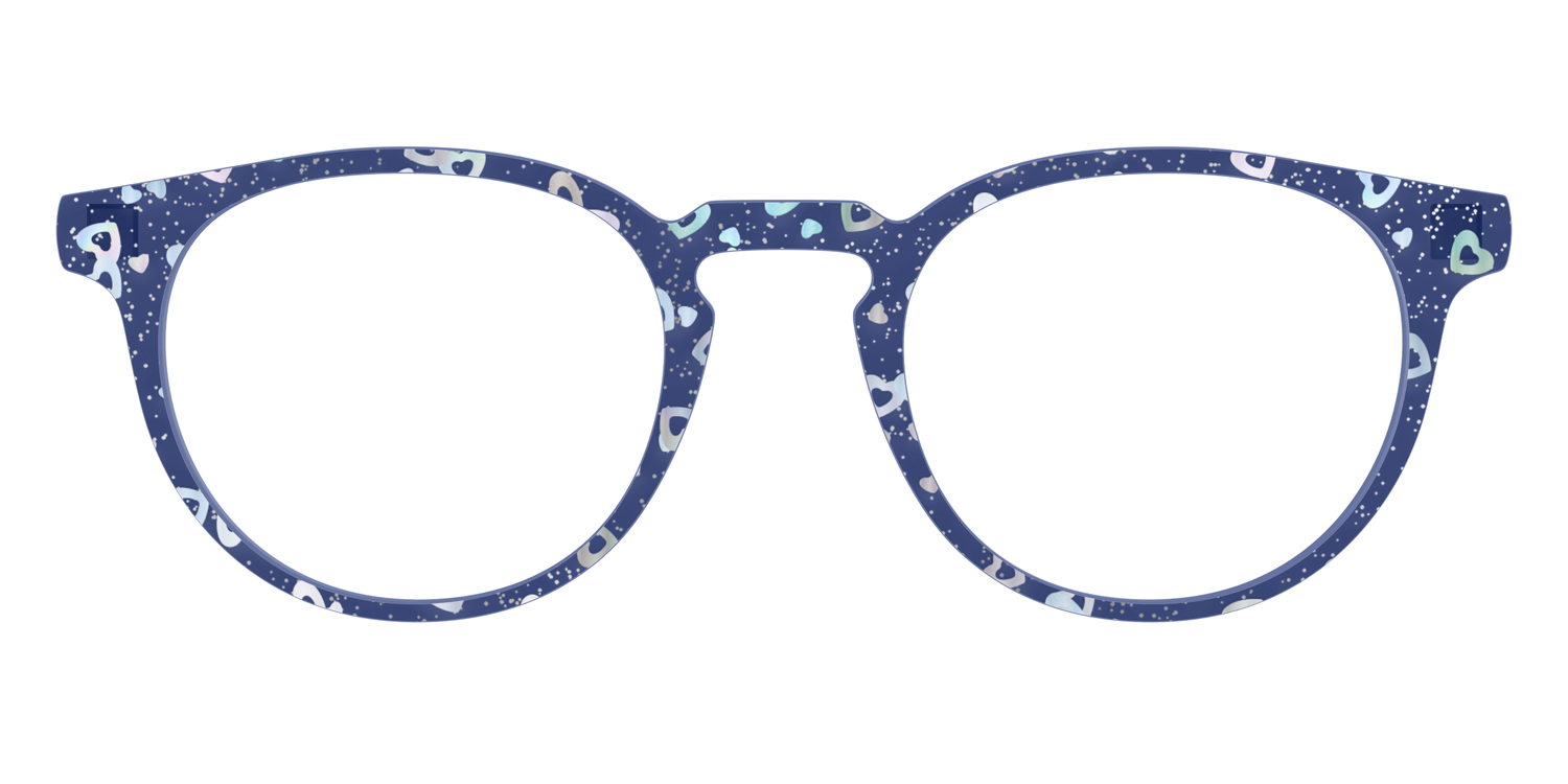 The Denim Heart Glitter Crystal - Front Top Image - Pair Eyewear
