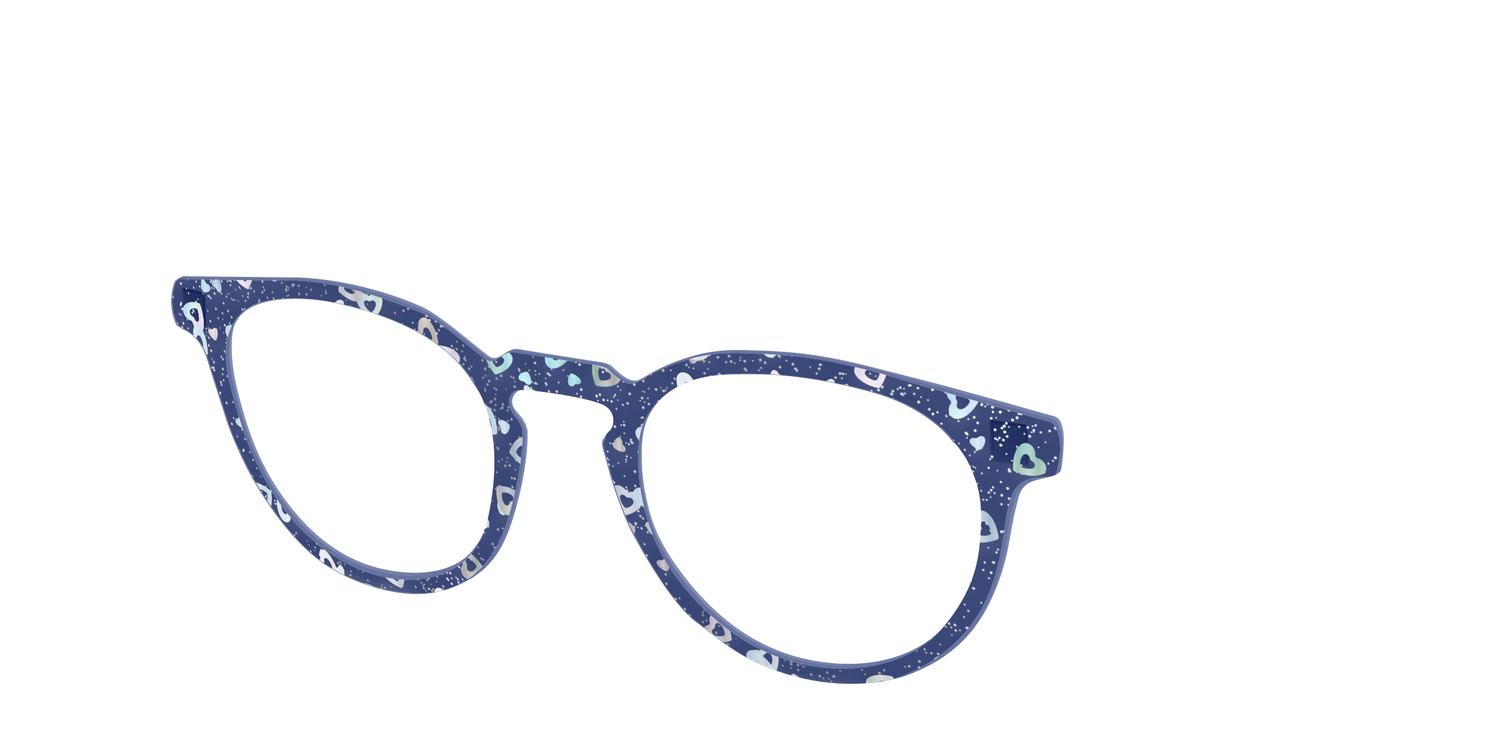 The Denim Heart Glitter Crystal - Angle Top Image - Pair Eyewear