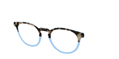 The Denim Tortoise Crystal Split - Angle Top Thumbnail - Pair Eyewear