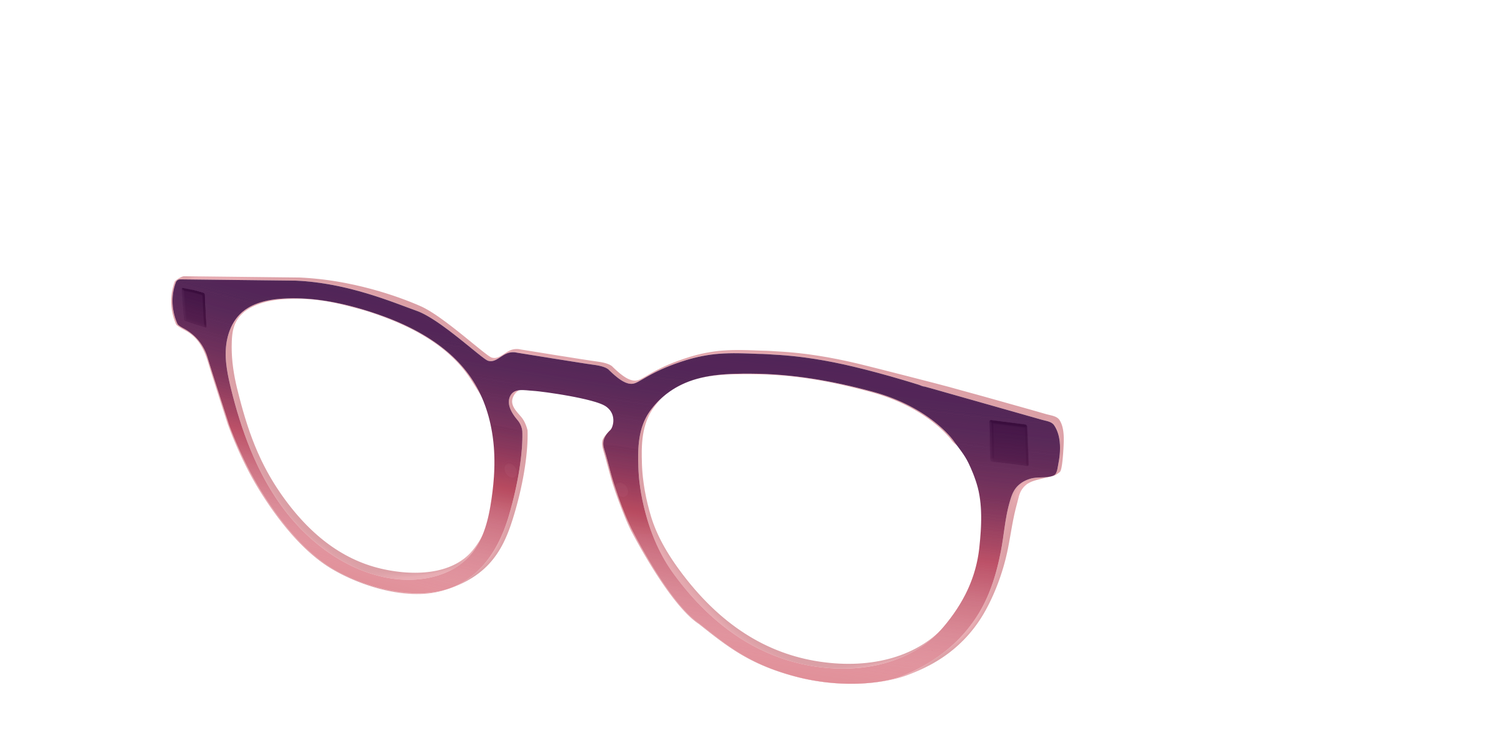 The Desert To Dusk Gradient Crystal - Angle Top Image - Pair Eyewear