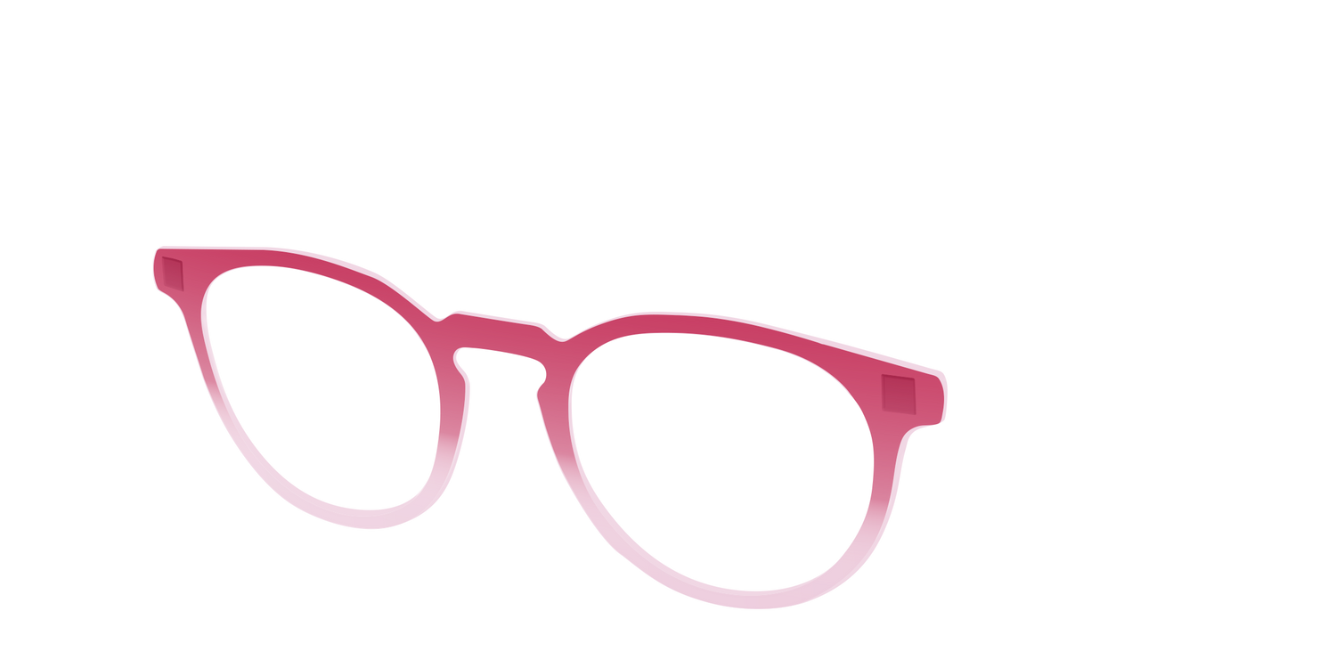 The Flamingo to Blush Gradient Crystal - Angle Top Image - Pair Eyewear