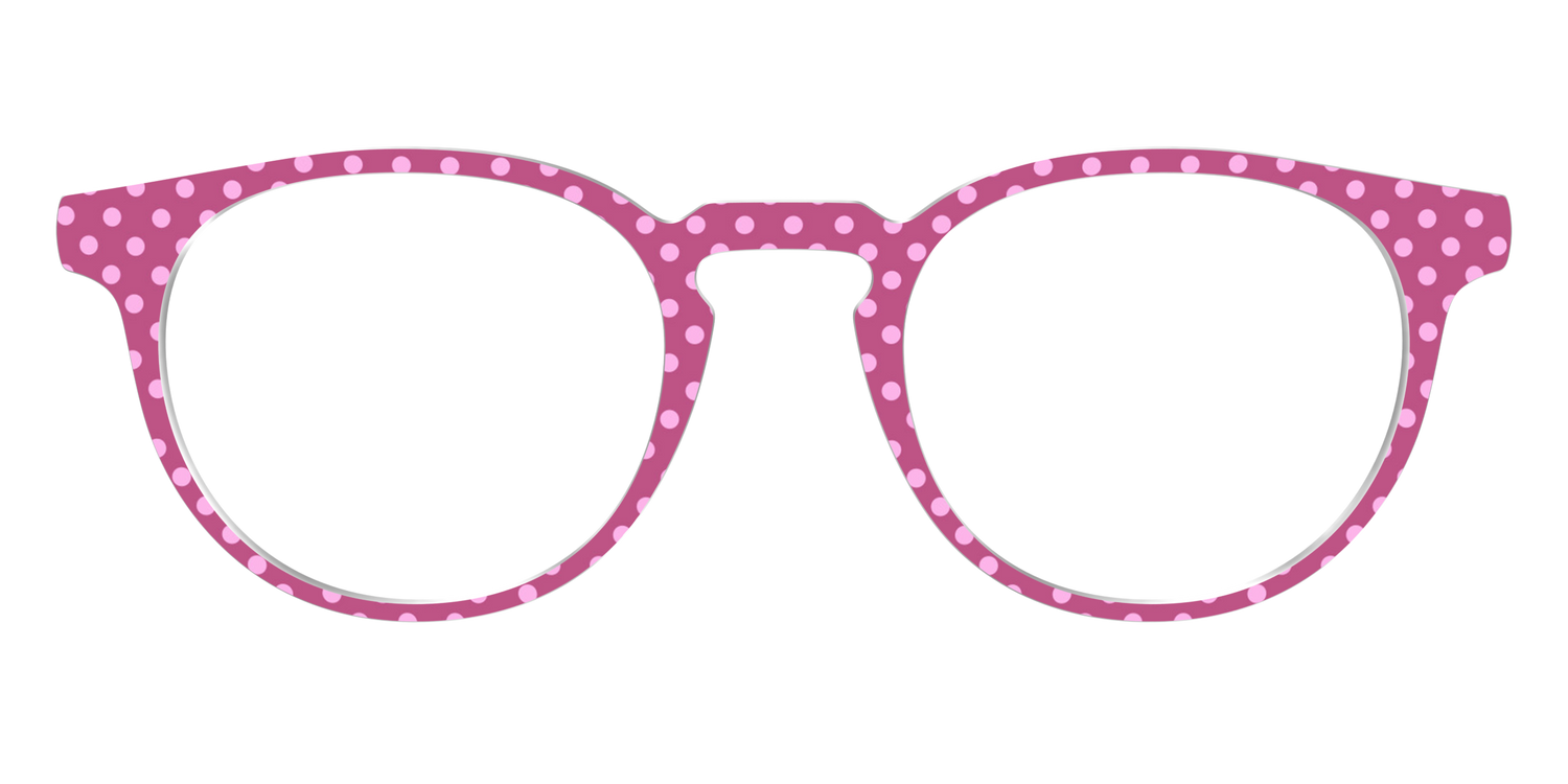 The Fuchsia Polka Dots - Front Top Image - Pair Eyewear