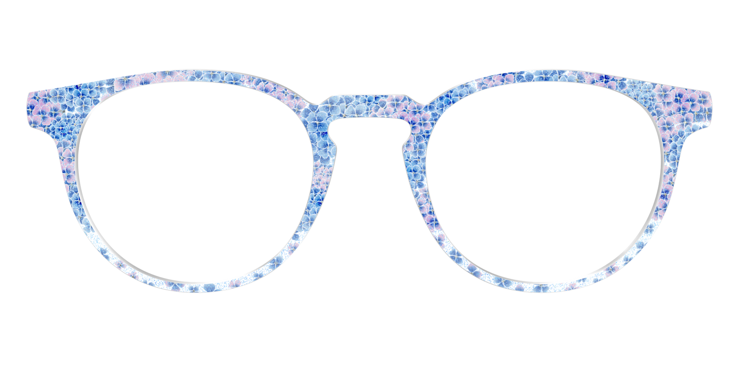 The Hydrangea Confetti Crystal with Gold Foil - Front Top Image - Pair Eyewear