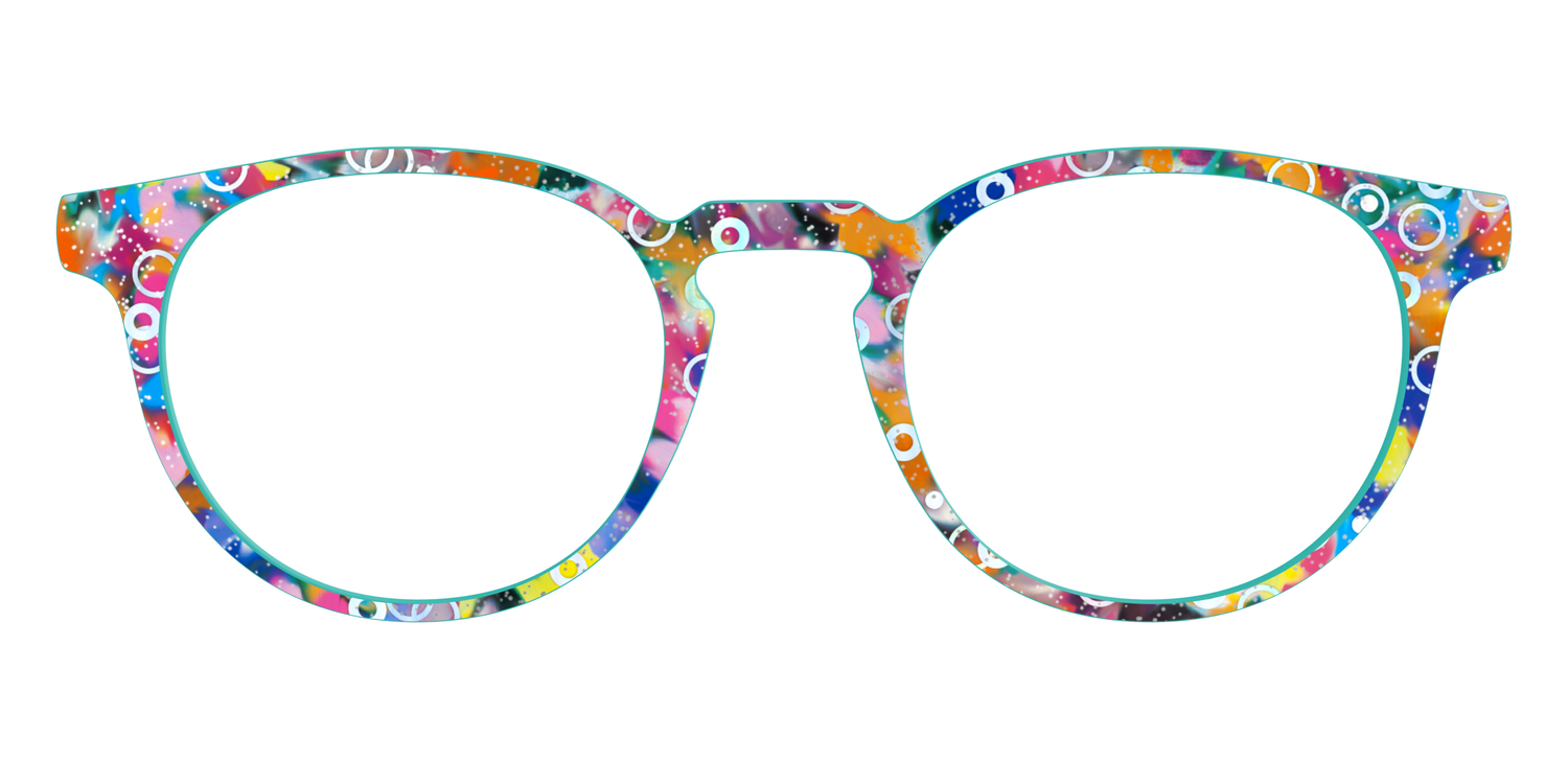 The Imaginative Tortoise with Bubble Glitter - Front Top Image - Pair Eyewear