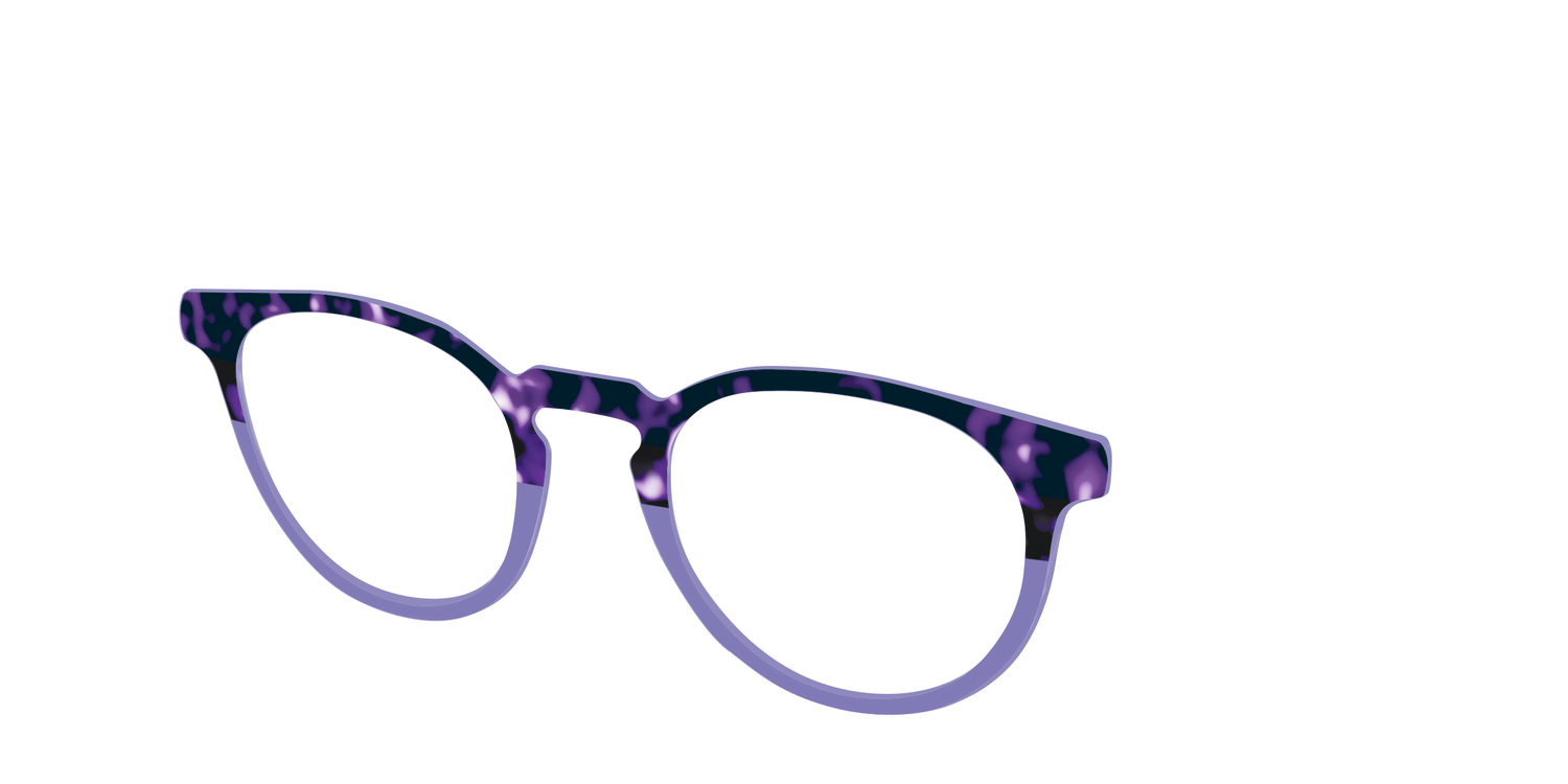 The Iris Tortoise Crystal Split - Angle Top Image - Pair Eyewear