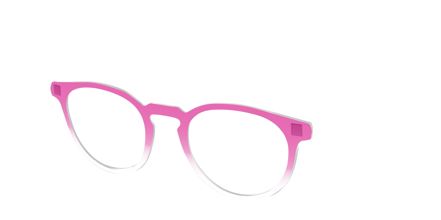 The Magenta Gradient Crystal - Angle Top Image - Pair Eyewear