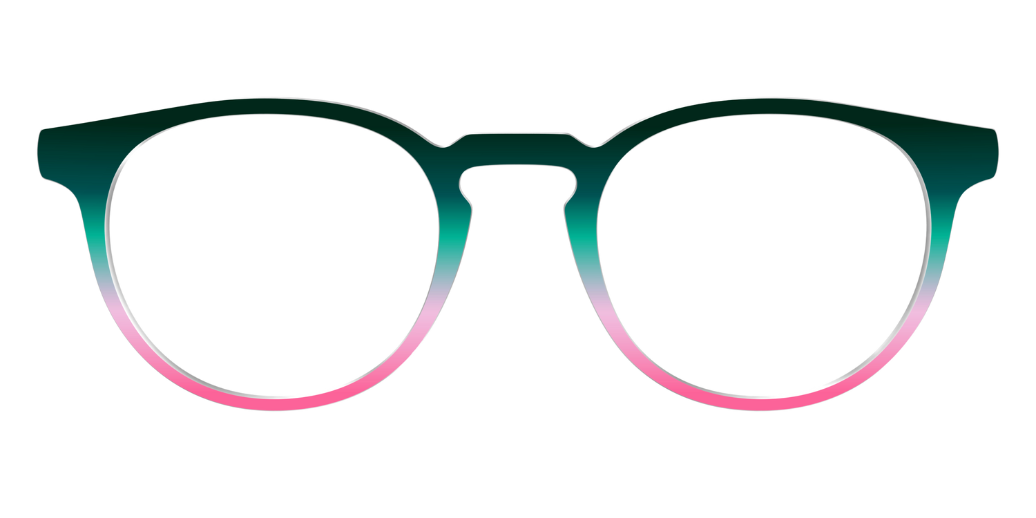The Malachite to Peony Gradient - Front Top Image - Pair Eyewear