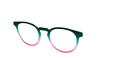 The Malachite to Peony Gradient - Angle Top Thumbnail - Pair Eyewear