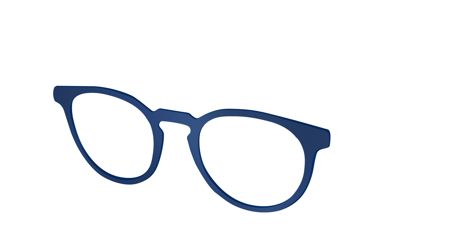 The Matte Navy - Angle Top Image - Pair Eyewear