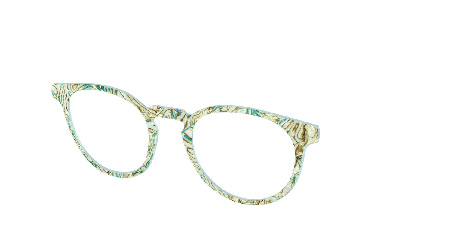 The Mint Jasper Pearl Marble - Angle Top Image - Pair Eyewear