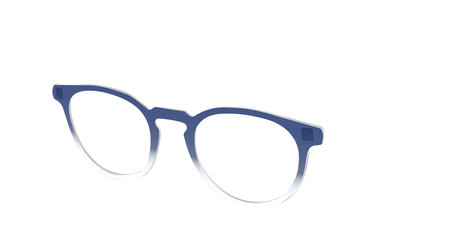 The Navy Gradient Crystal - Angle Top Image - Pair Eyewear