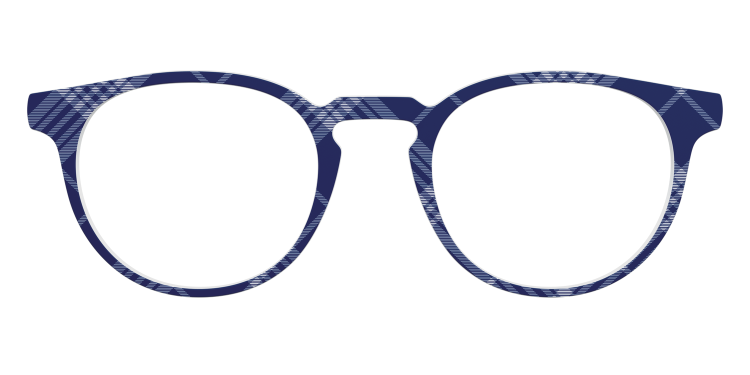The Navy Twill Plaid - Front Top Image - Pair Eyewear