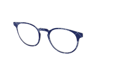The Navy Twill Plaid - Angle Top Thumbnail - Pair Eyewear