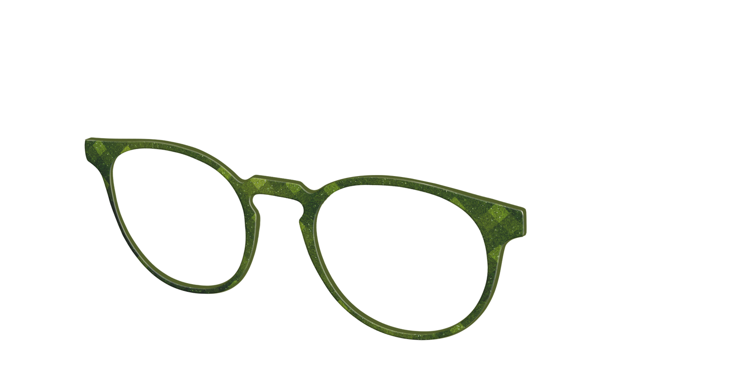 The Olive Geo - Angle Top Image - Pair Eyewear