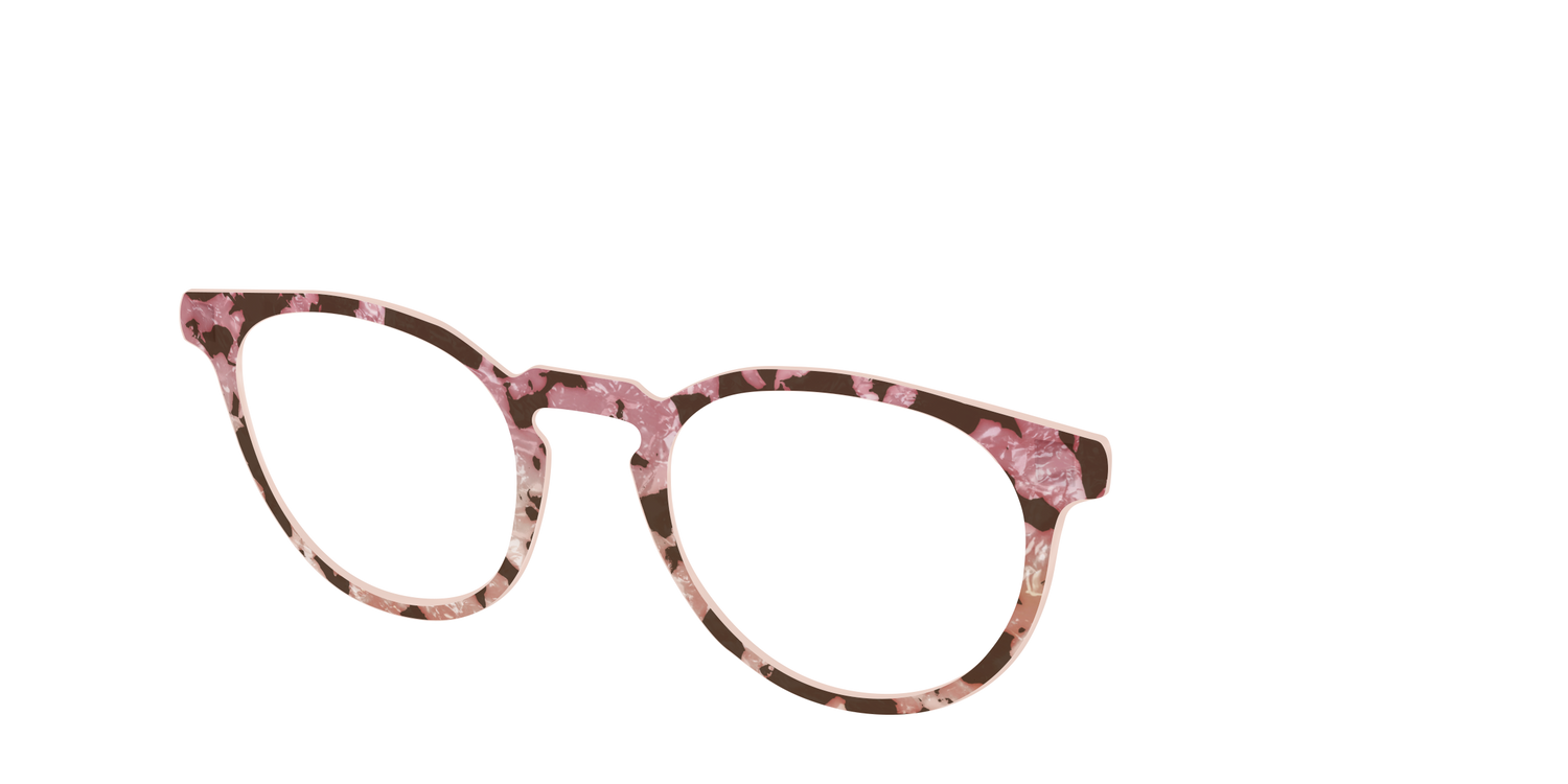 The Pale Peach Pearl Tortoise - Angle Top Image - Pair Eyewear
