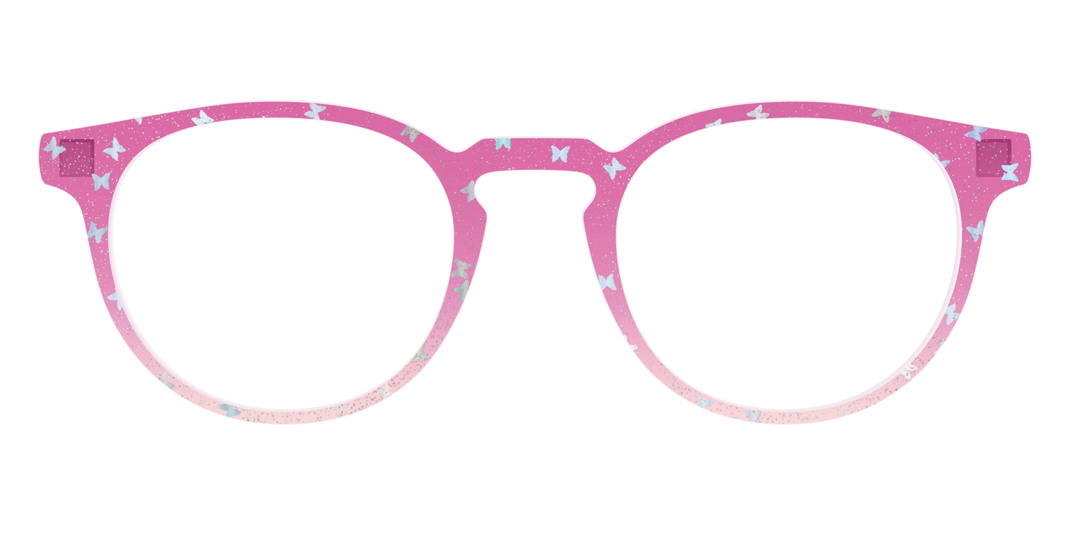 The Pink Butterfly Sparkle Crystal - Front Top Image - Pair Eyewear