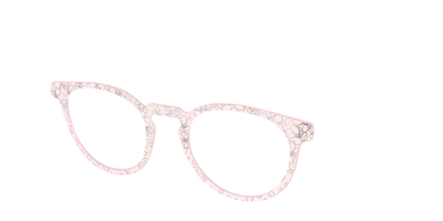 The Pink Shimmer Petals with Silver Foil - Angle Top Thumbnail - Pair Eyewear
