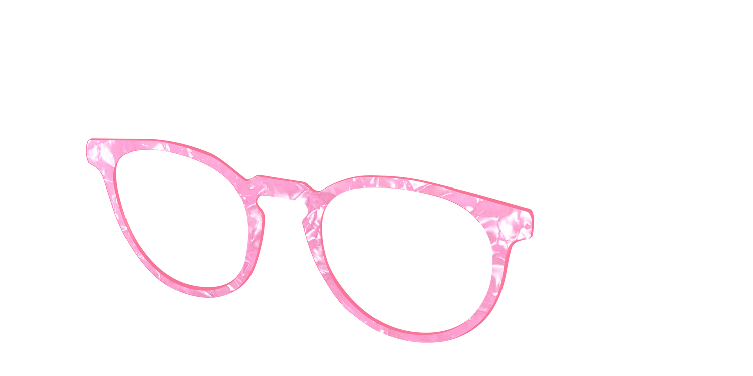 The Pink Tourmaline Pearl Marble - Angle Top Image - Pair Eyewear