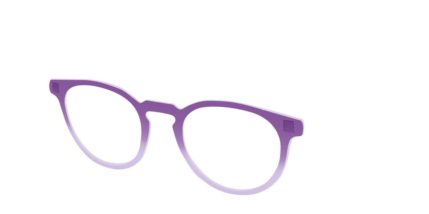 The Plum to Lilac Gradient Crystal - Angle Top Image - Pair Eyewear