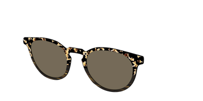 The Polarized Caramel Tortoise Horn Split Sun Top - Angle Top Thumbnail - Pair Eyewear