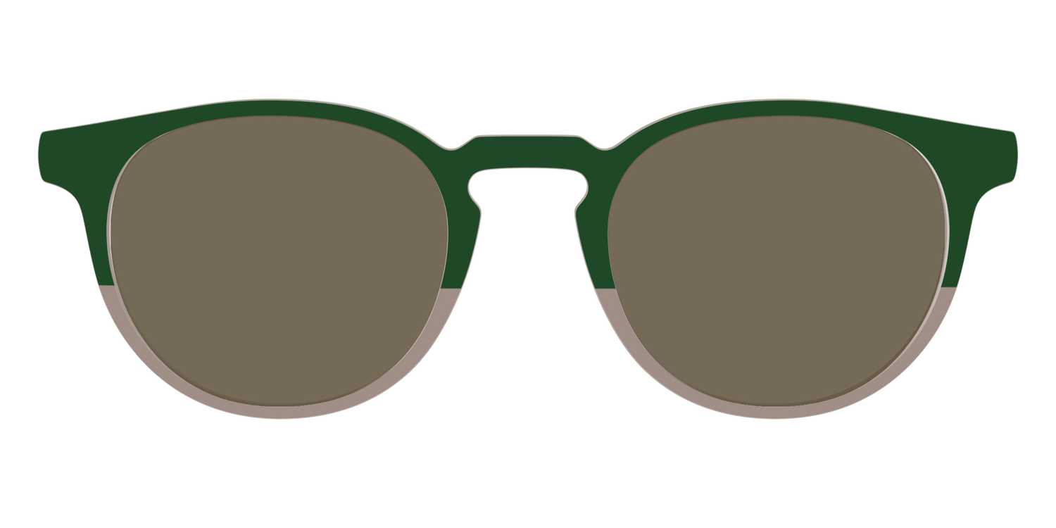 The Polarized Cedar & Sap Crystal Split Sun Top - Front Top Image - Pair Eyewear