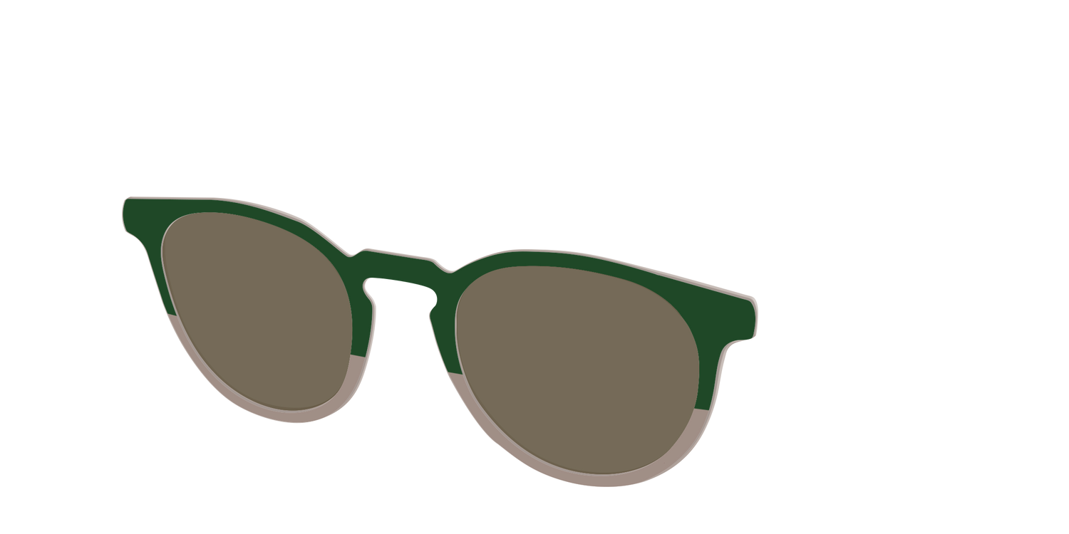 The Polarized Cedar & Sap Crystal Split Sun Top - Angle Top Image - Pair Eyewear