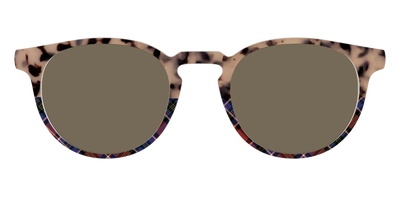 The Polarized Cookie Dough Tortoise & Plaid Split Sun Top - Front Top Thumbnail - Pair Eyewear