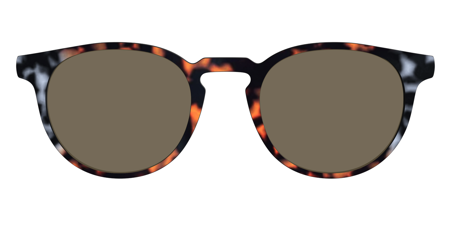 The Polarized Gray & Amber Tortoise Sun Top - Front Top Image - Pair Eyewear