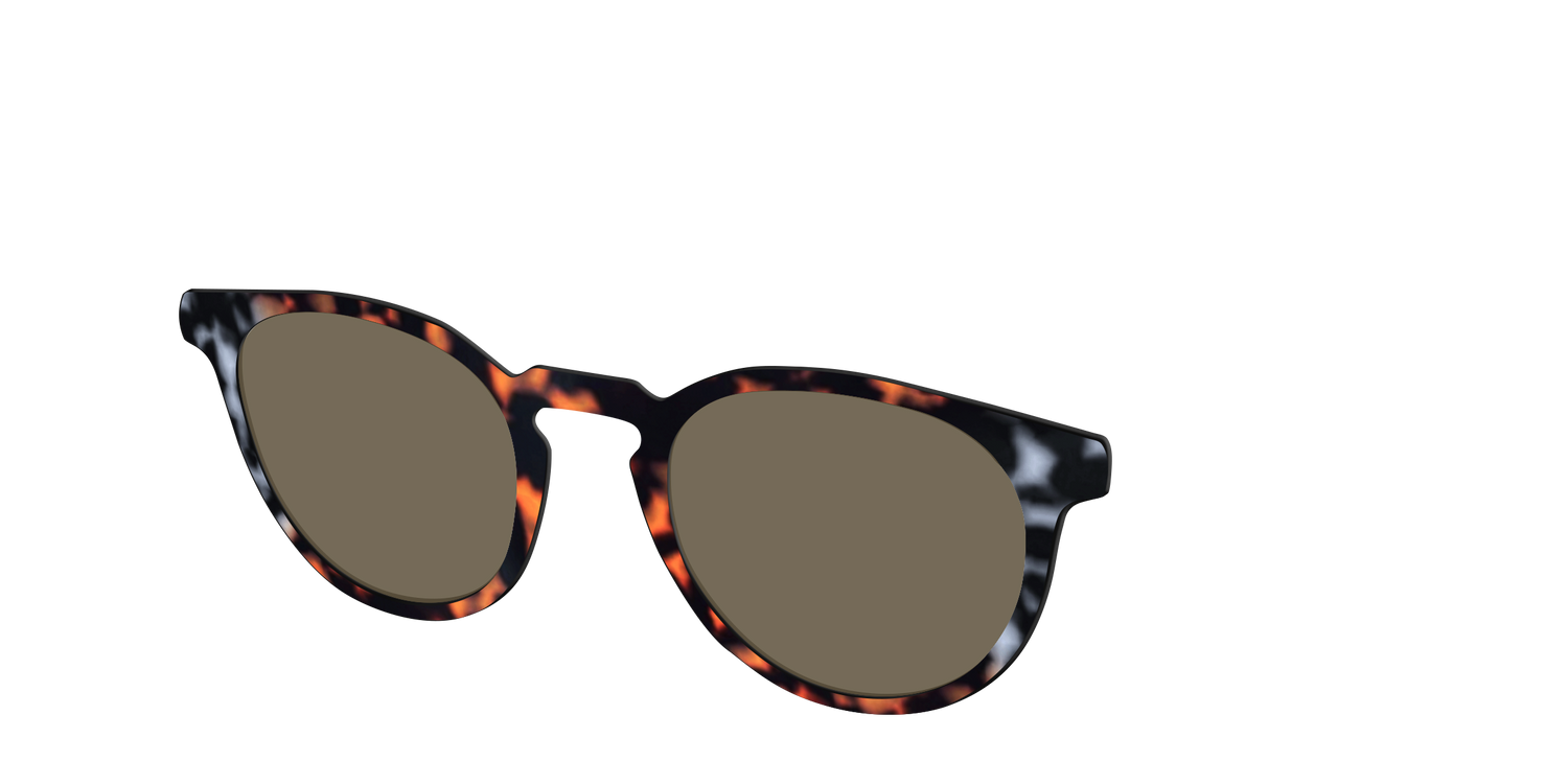 The Polarized Gray & Amber Tortoise Sun Top - Angle Top Image - Pair Eyewear